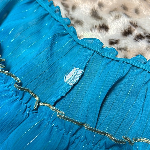 Vintage Victoria Secret Panties “Very Sexy” Turquoise & Gold - Picture 4 of 6